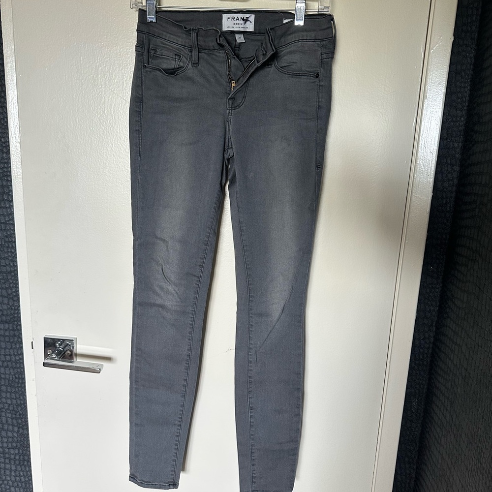 Frame Denim Women's Charcoal Skinny Jeans